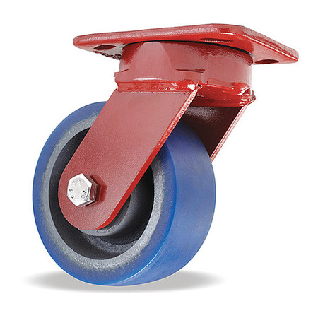 HAMILTON Kingpinless Swivel Caster, 5" x 2" Ergo-Glide Wheel (80A), 1/2" Sealed Precision Ball Bearings S-ZFWH-5SPB