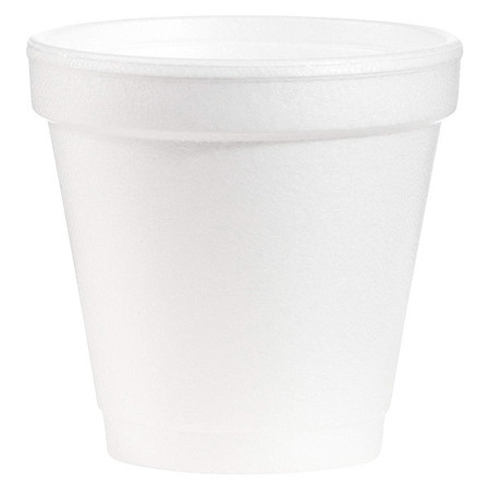 DART Disposable Hot cup 4 oz. White, Foam, Pk1000 4J4