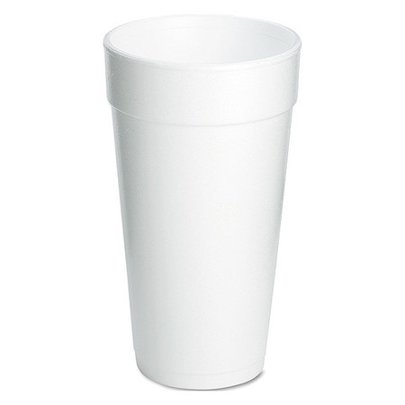 DART Disposable Hot cup 20 oz. White, Foam, Pk500 20J16