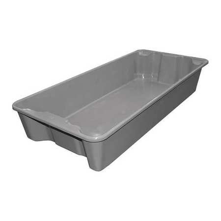 Molded Fiberglass Stacking Container, Gray, Fiberglass Reinforced Plastic, 20 in W, 7 1/2 in H 7801085172W