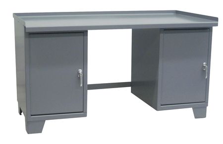 JAMCO Heavy Duty Work desks, Steel, 60" W, 33" Height, 2000 lb., Pedestal WU360GP
