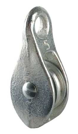 PEERLESS Pulley Block, Fibrous Rope, 1/4 in Max Cable Size, Electro-Galvanized 3-030-03-56-