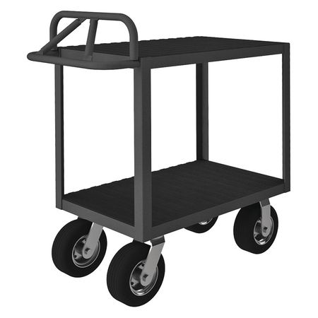 Zoro Select Instrument Cart with Flush Metal Shelves, Steel, Ergonomic, 2 Shelves, 1,200 lb RICE-1830-2-8SPN-95