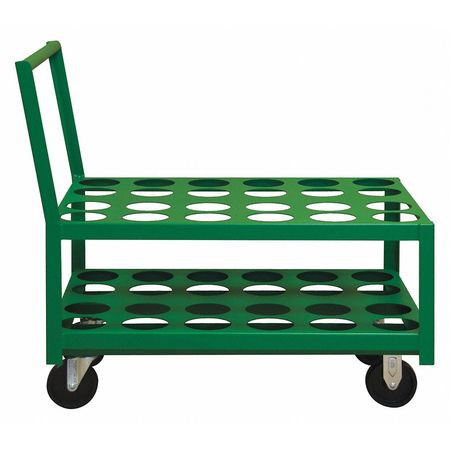 ZORO SELECT Medical Cylinder Cart, 1400 lb., 36 In.L MCC-2436-5PO-83T