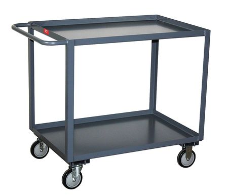 JAMCO Utility Cart, Steel, 2 Shelves, 1,400 lb SB124P500GP