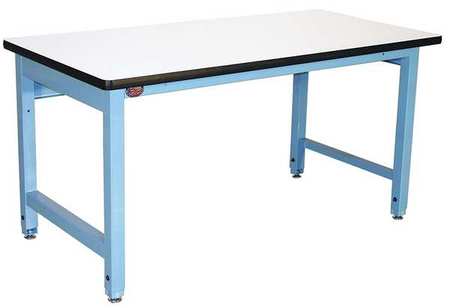 PRO-LINE Bolted Workbenches, ESD Laminate, 60" W, 30" to 36" Height, 5000 lb., Straight HD6030C/L14/HDLE