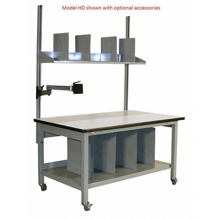 Pro-Line Cantilever Shelf, 60W x 12D x 5-1/2H, Gray PBCS60
