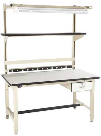 PRO-LINE Bolted Workstation, Laminate, 72" W, 30" to 36" Height, 5000 lb., Straight BIB3