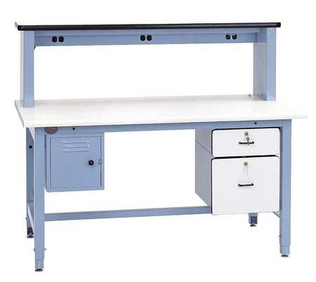 PRO-LINE Bolted Technical Work Benches, Laminate, 60" W, 30" to 36" Height, 5000 lb., Straight BIB11