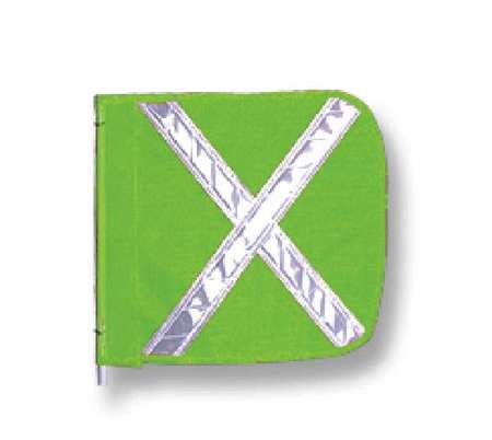 CHECKERS HD Flag, Reflexite X, 16x16 In, Green FS9025-16-G