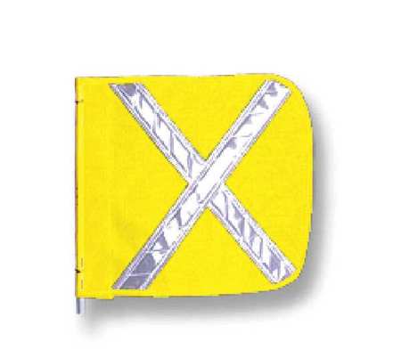 CHECKERS HD Flag, Reflexite X, 12x12 In, Yellow FS9025-Y