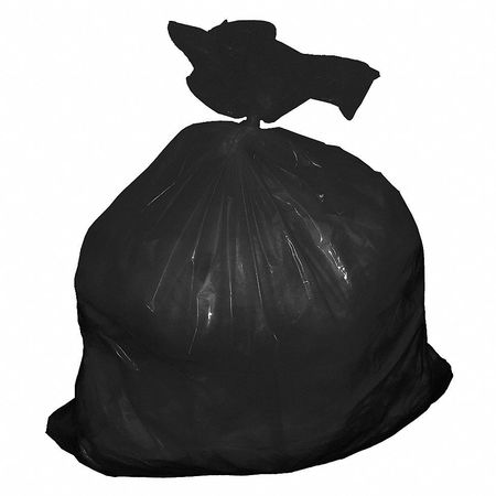 Tough Guy 55 Gal Recycled Material Trash Bags, 36 in x 63 in, Super Heavy-Duty, 4.0 mil, Flat, 75 Pack 52WX90
