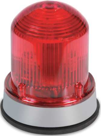 EDWARDS SIGNALING Warning Light, 12W Halogen, 120VAC, Red 125HALFR120A