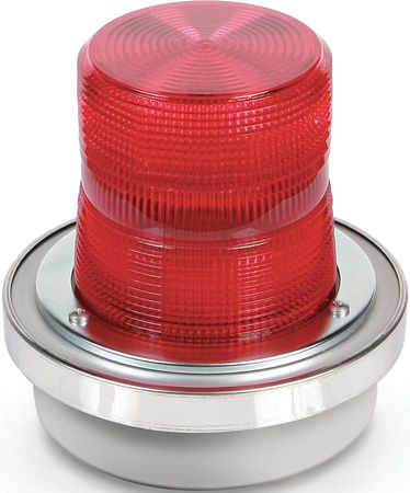 EDWARDS SIGNALING Warning Light, 40W Halogen, Red, 65 FPM 50R-N5-40WH