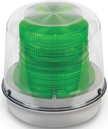 EDWARDS SIGNALING Warning Light, Strobe Tube, 120VAC, Green 94DFG-N5