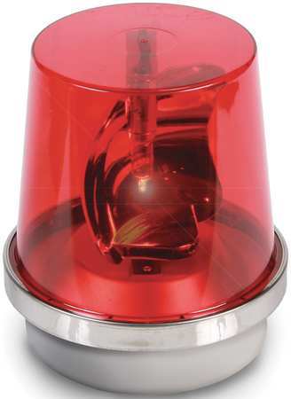 EDWARDS SIGNALING Rotating Warning Light, Halogen, Red 52R-N5-40WH