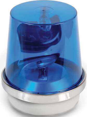 EDWARDS SIGNALING Rotating Warning Light, Halogen, Blue 52B-N5-40WH