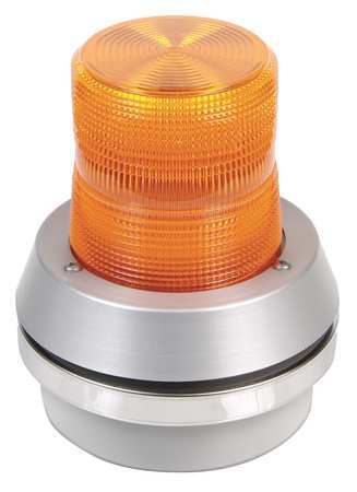 EDWARDS SIGNALING Flashing Light with Horn, 120VAC, Amb Lens 51A-N5-40W