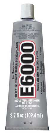 Eclectic Products Adhesive, E6000 Series, Clear, 3.7 oz, Tube 230021