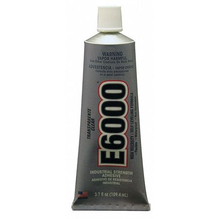 Eclectic Products Adhesive, E6000 High Viscosity Series, Clear, 3.7 oz, Tube 220011
