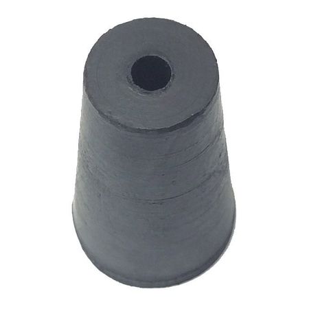 ZORO SELECT Stopper, 25mm, Rubber, Black, PK50 00-1H