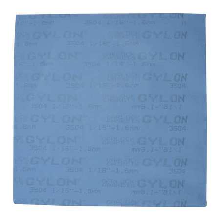 GARLOCK Gasket Sheet, 15 x15 In, PTFE w/Glass, Blue 3504-15062