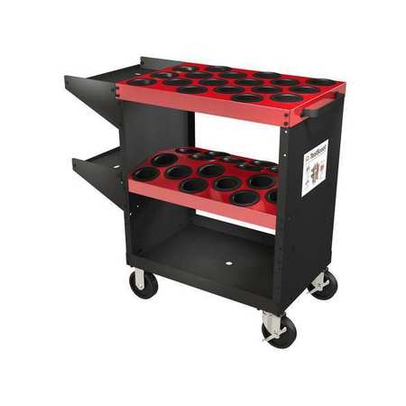 HUOT ToolScoot Rolling Tool Cabinet, Red, Steel, 18 in W x 35-1/4 in D x 35 in H 13980