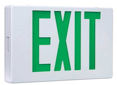 COOPER LIGHTING Exit Sign, 3.0W, Green, 1 or 2 Faces APX7G