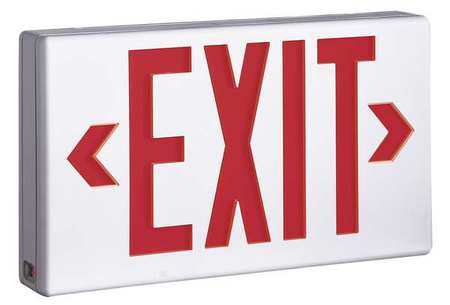 COOPER LIGHTING Exit Sign, 1.0W, Red/Green, 1 or 2 Faces LPX7SD