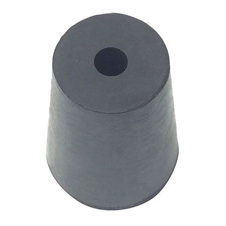 ZORO SELECT Stopper, 25mm, Rubber, Black, PK30 1-1H
