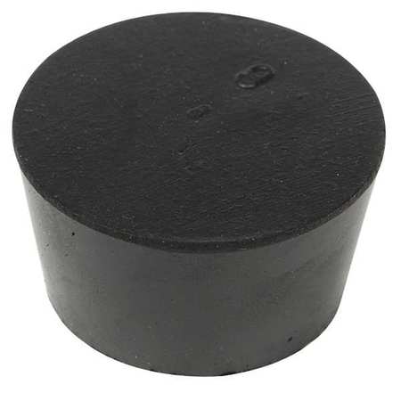 ZORO SELECT Stopper, 25mm, Rubber, Black, PK8 10-004