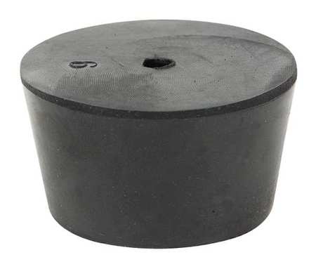 ZORO SELECT Stopper, 25mm, Rubber, Black, PK10 9-1H