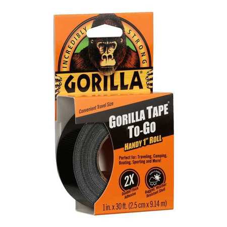 Gorilla Glue Duct Tape, 1 In x 30 ft, 17 mil, Black 6100109