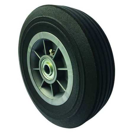 MARASTAR Solid Rubber Wheel, 8 in Dia, 500 lb, Black 16V338