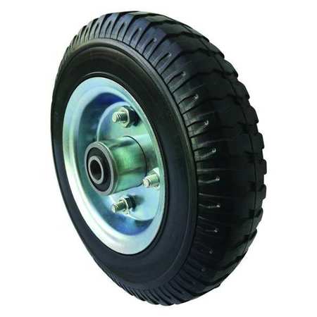 MARASTAR Solid Rubber Wheel, 8 in Dia, 280 lb, Black 16V340
