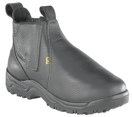 FLORSHEIM Size 6-1/2 Men's Pull On Steel Work Boots, Black FE690