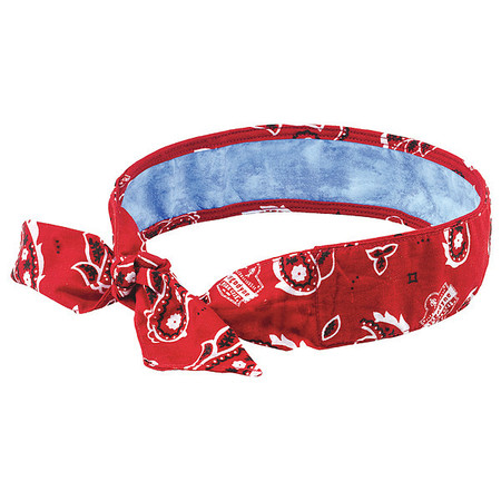 Chill-Its By Ergodyne Cooling Bandana, One Size, Red 6700CT
