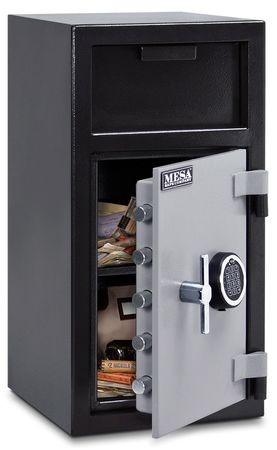 Mesa Safe Co Depository Safe, with Electronic 114 lb, 1.4 cu ft, Steel MFL2714E