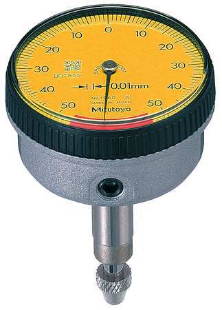 MITUTOYO Dial Indicator, 0 to 1mm, 50-0-50 1960A