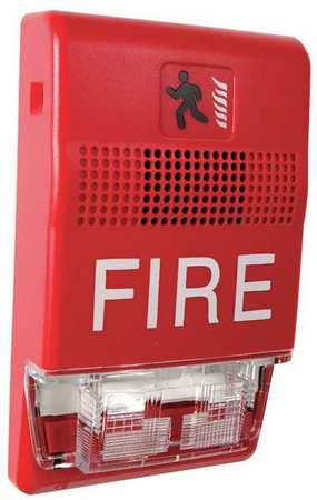 EDWARDS SIGNALING Chime Strobe, Marked Fire, Red EG1RF-CVM