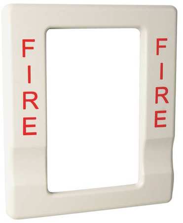 EDWARDS SIGNALING Trim, Marked Fire, Finish White EG1T-FIRE