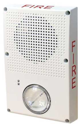 Edwards Signaling Outdoor Speaker Strobe, Marked Fire, White WG4WF-SVMC