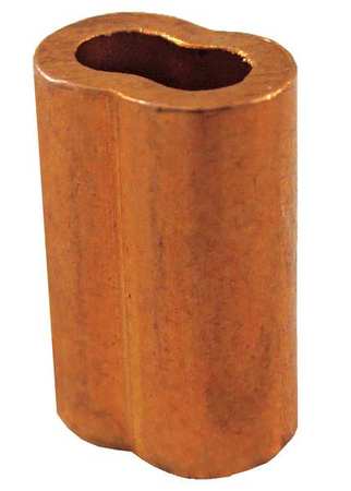 LOOS Wire Rope Oval Sleeve, 3/16 In, 122 Copper SL2-6