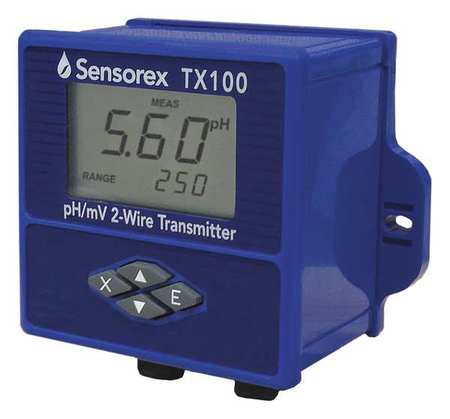 SENSOREX pH / RP Lp Pwered 4 - 20m trnsmtter TX100