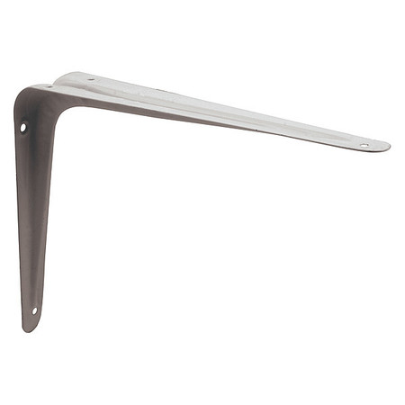 PRIMELINE TOOLS Shelf Brackets, 6-in. x 8-in., Stamped Steel, White Enamel Finish (2 Pack) MP11413