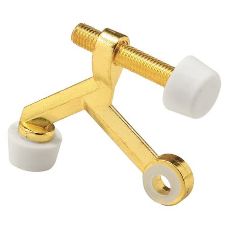 PRIMELINE TOOLS Hinge Pin Door Stop, 1-1/4 in. Bolt, Diecast Construction, Brass Plate (10 Pack) MP9045