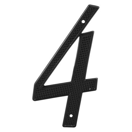 Primeline Tools 4 in. House Number 4, Diecast, Black Finish (5 Pack) MP4114-5