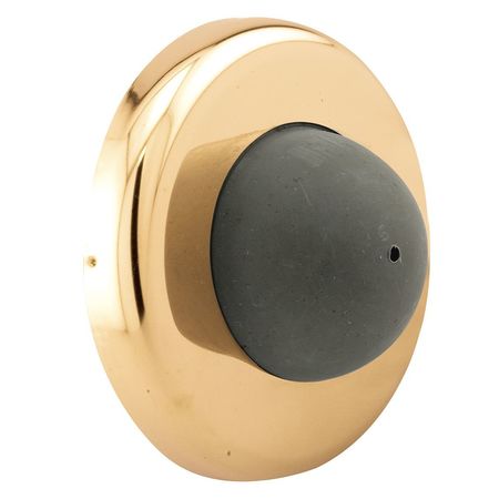 PRIMELINE TOOLS Wall Stop, 2-1/2 in. Outside Diameter, Stamped Steel, Polished Brass (5 Pack) MP4550