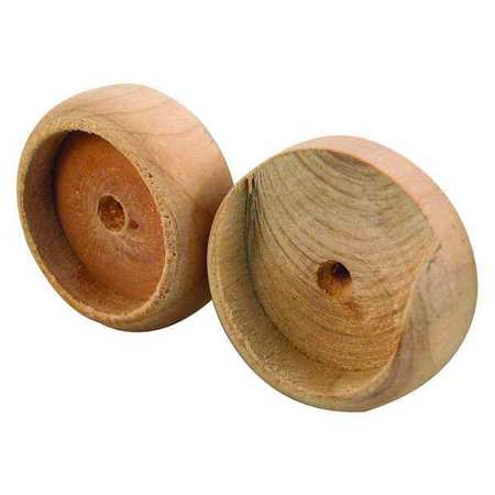 PRIMELINE TOOLS Closet Pole Sockets, 1-3/8 in. Inside Diameter, Constructed of Wood (5 Pack) MP6794