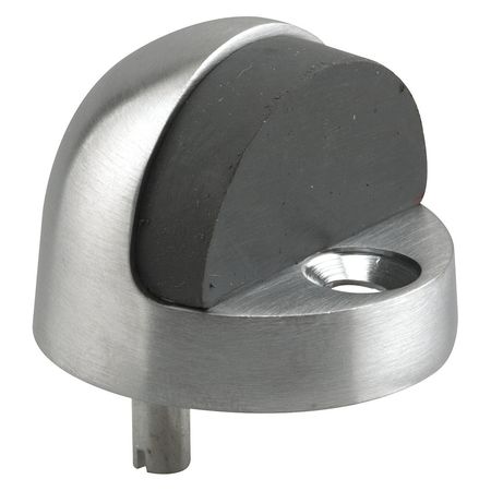 PRIMELINE TOOLS Door Stop, 1/2 in., Cast Brass, Satin Nickel Finish, Floor Mount (Single Pack) MP4846